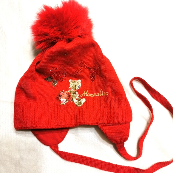 MonnaLisa Baby Girl Wool Blend Hat - Picture 2 of 15